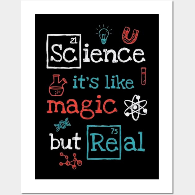 science is like magic but real Wall Art by khider